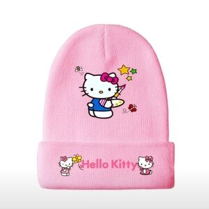 Adult Hello Kitty Pink Knit Beanie NWT